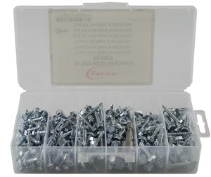 HEX WASHER HEAD SELF DRILL SCREW ASSORTMENT KIT (6 SIZES)